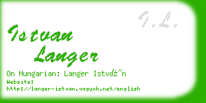 istvan langer business card